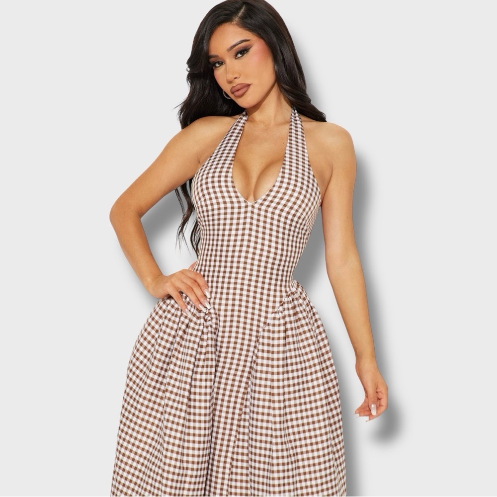 Fashion Nova - Jocelyn Gingham Maxi Dress - Milkmaid Dress
